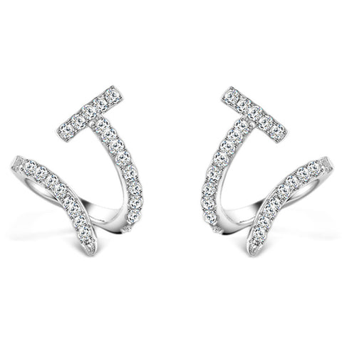 925 Sterling Silver Modern dynamic waltz Earring